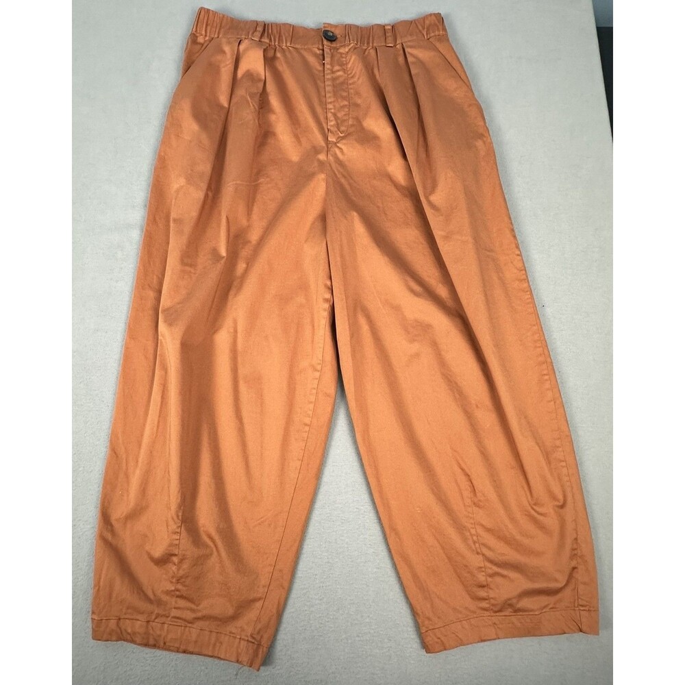 Anthropologie Maeve Curve Poplin Barrel Pants Women M Oversized Lagenlook Modern